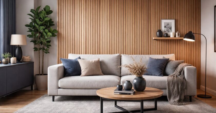 Hout op de muur in de woonkamer: warmte, karakter en strategische keuzes