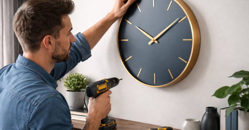 Een klok ophangen die rust en ritme brengt in je interieur
