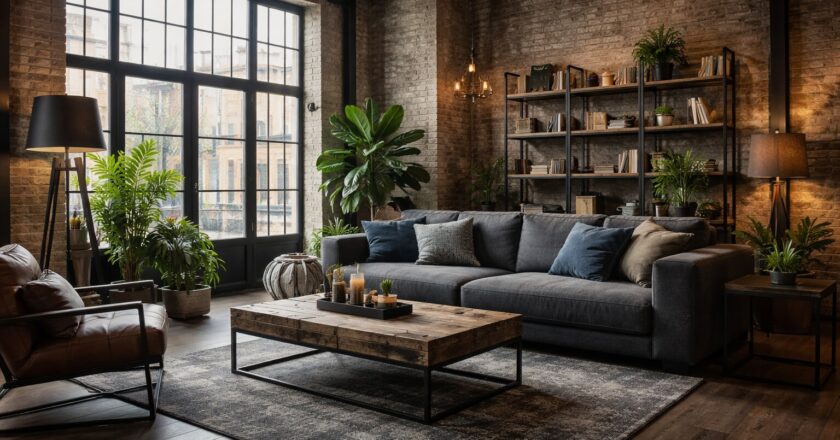 De industriële huiskamer als stoer en warm middelpunt van het huis